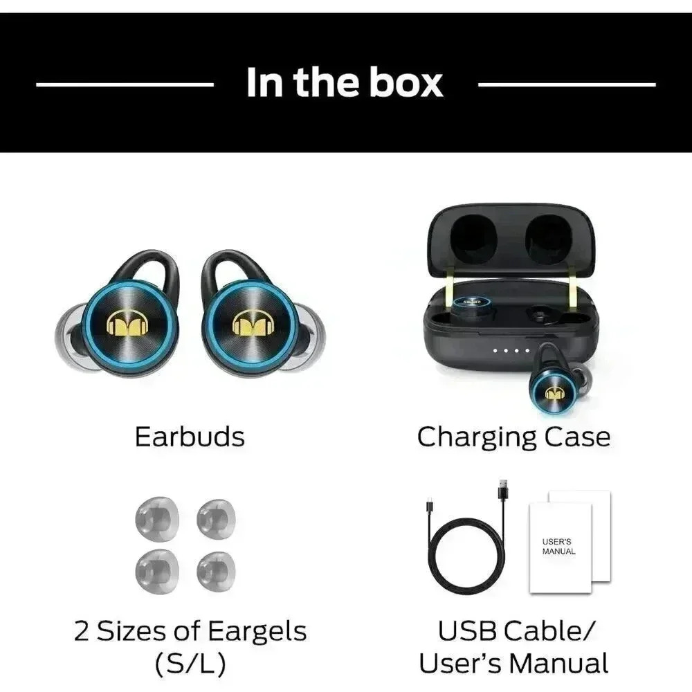 Wireless  Earbuds Bluetooth 5.0 in-Ear Headphones with Charging Case Earphones - Picture 8 of 8